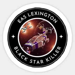 EAS Lexington - Black Star Killer - White - Sci-Fi - B5 Sticker